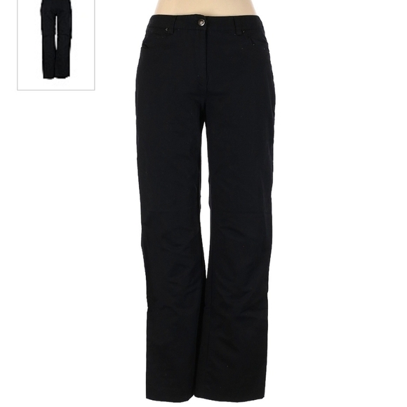 Raffaella Ergofit Black Pants Women's 12 Boot Cut Leg Neutral Work Career EUC - Picture 1 of 4
